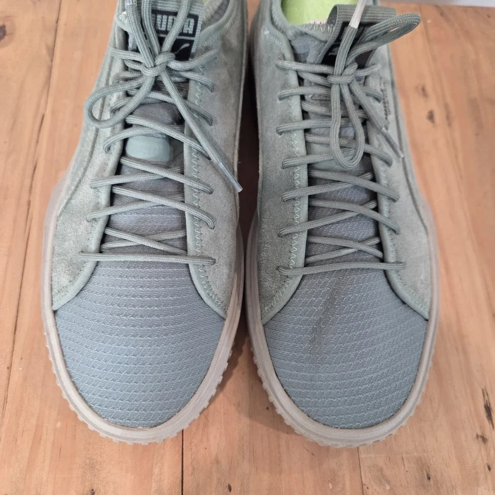 Puma Breaker Sneakers Mens US 12 Green Suede Lace Up Casual Shoes Low Top